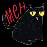 Funny Grumpy Meh Cat 16oz Travel Tumbler