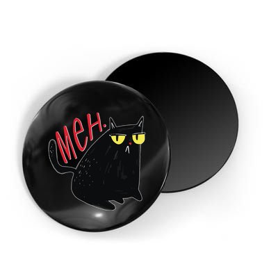 Funny Grumpy Meh Cat Magnet