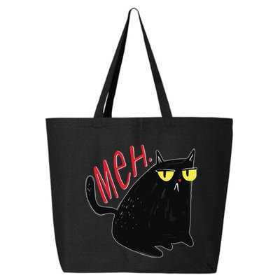 Funny Grumpy Meh Cat 25L Jumbo Tote