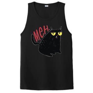 Funny Grumpy Meh Cat PosiCharge Competitor Tank