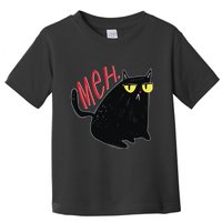Funny Grumpy Meh Cat Toddler T-Shirt