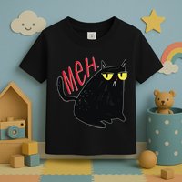 Funny Grumpy Meh Cat Toddler T-Shirt