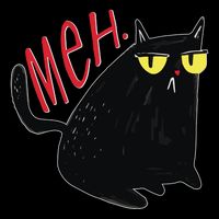 Funny Grumpy Meh Cat Toddler T-Shirt