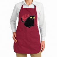 Funny Grumpy Meh Cat Apron