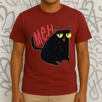 Funny Grumpy Meh Cat T-Shirt