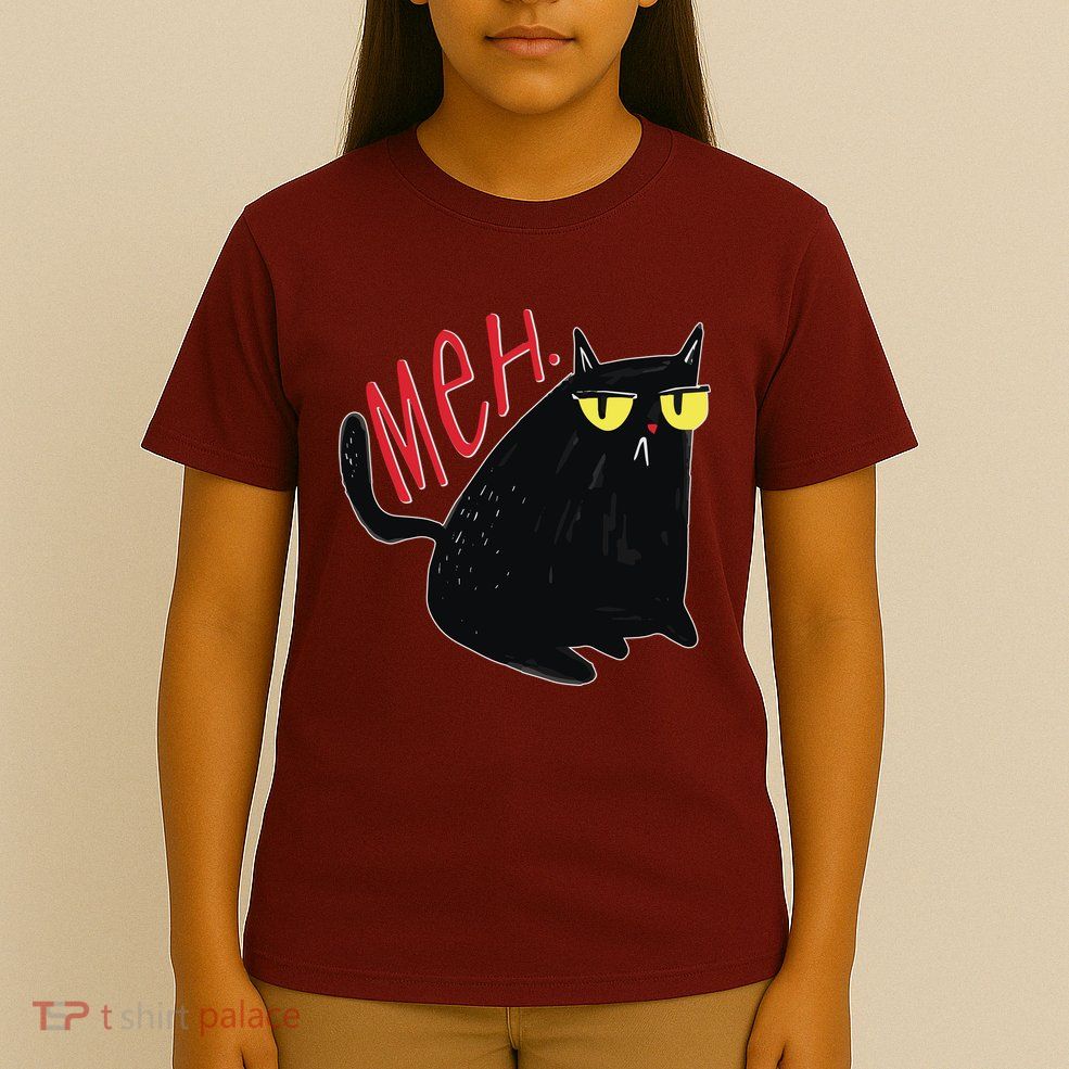 Funny Grumpy Meh Cat T-Shirt