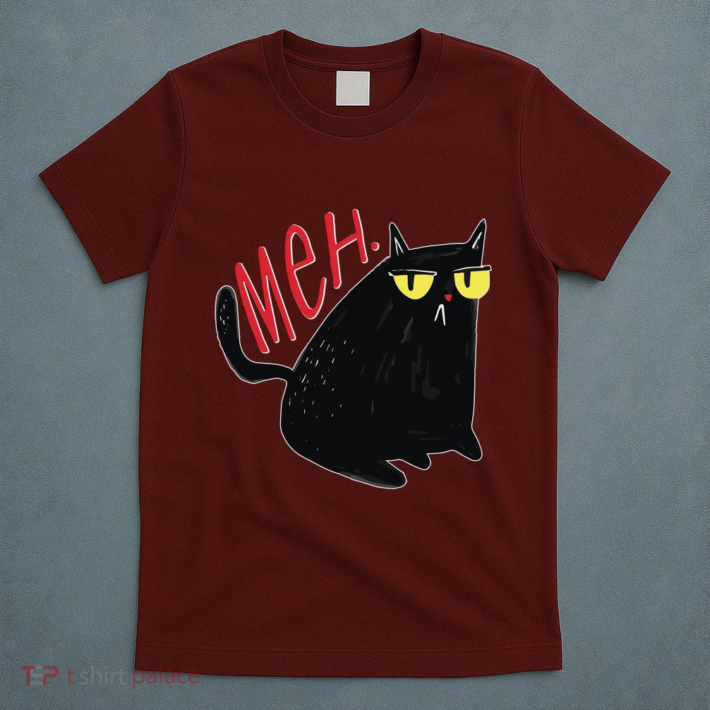 Funny Grumpy Meh Cat T-Shirt