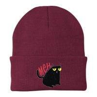 Funny Grumpy Meh Cat Beanie