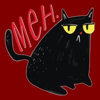 Funny Grumpy Meh Cat Cooling Performance Long Sleeve Crew