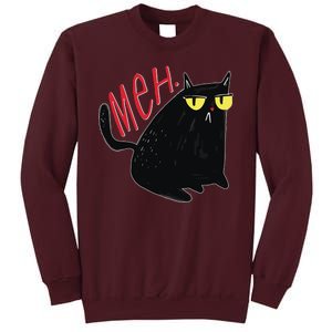 Funny Grumpy Meh Cat Tall Sweatshirt