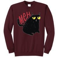 Funny Grumpy Meh Cat Tall Sweatshirt