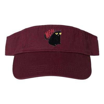 Funny Grumpy Meh Cat Valucap Bio-Washed Visor