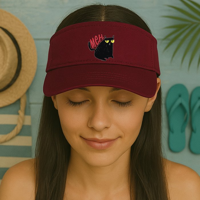 Funny Grumpy Meh Cat Visor