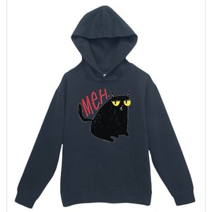 Funny Grumpy Meh Cat Urban Pullover Hoodie