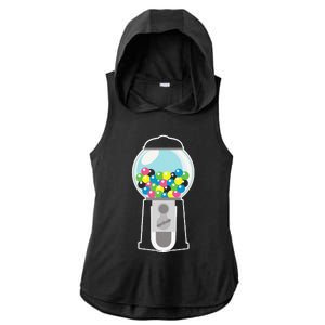 Fun Gumball Machine Costume CANDY GUM HALLOWEEN BIRTHDAY Ladies PosiCharge Tri-Blend Wicking Draft Hoodie Tank