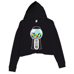 Fun Gumball Machine Costume CANDY GUM HALLOWEEN BIRTHDAY Crop Fleece Hoodie