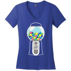 Fun Gumball Machine Costume CANDY GUM HALLOWEEN BIRTHDAY Women's V-Neck T-Shirt