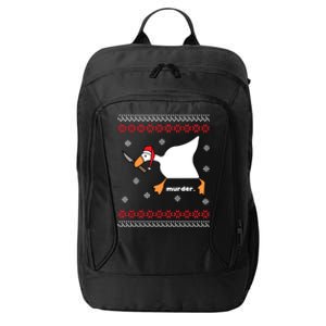 Funny Goose Murder Ugly Christmas Gift City Backpack