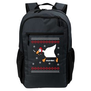 Funny Goose Murder Ugly Christmas Gift Daily Commute Backpack