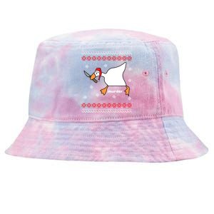 Funny Goose Murder Ugly Christmas Gift Tie-Dyed Bucket Hat