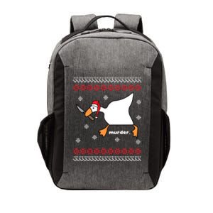 Funny Goose Murder Ugly Christmas Gift Vector Backpack