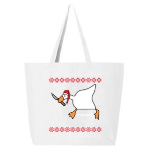 Funny Goose Murder Ugly Christmas Gift 25L Jumbo Tote