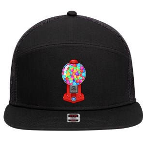 Funny Gumball Machine Halloween Gum Dispenser Easy Costume 7 Panel Mesh Trucker Snapback Hat