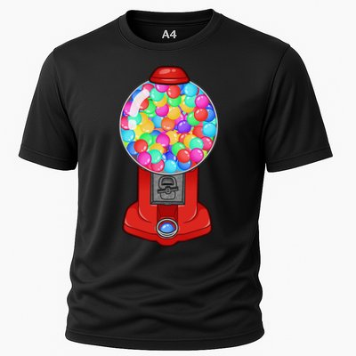 Funny Gumball Machine Halloween Gum Dispenser Easy Costume Cooling Performance Crew T-Shirt