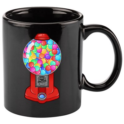 Funny Gumball Machine Halloween Gum Dispenser Easy Costume 11oz C Handle Ceramic Mug