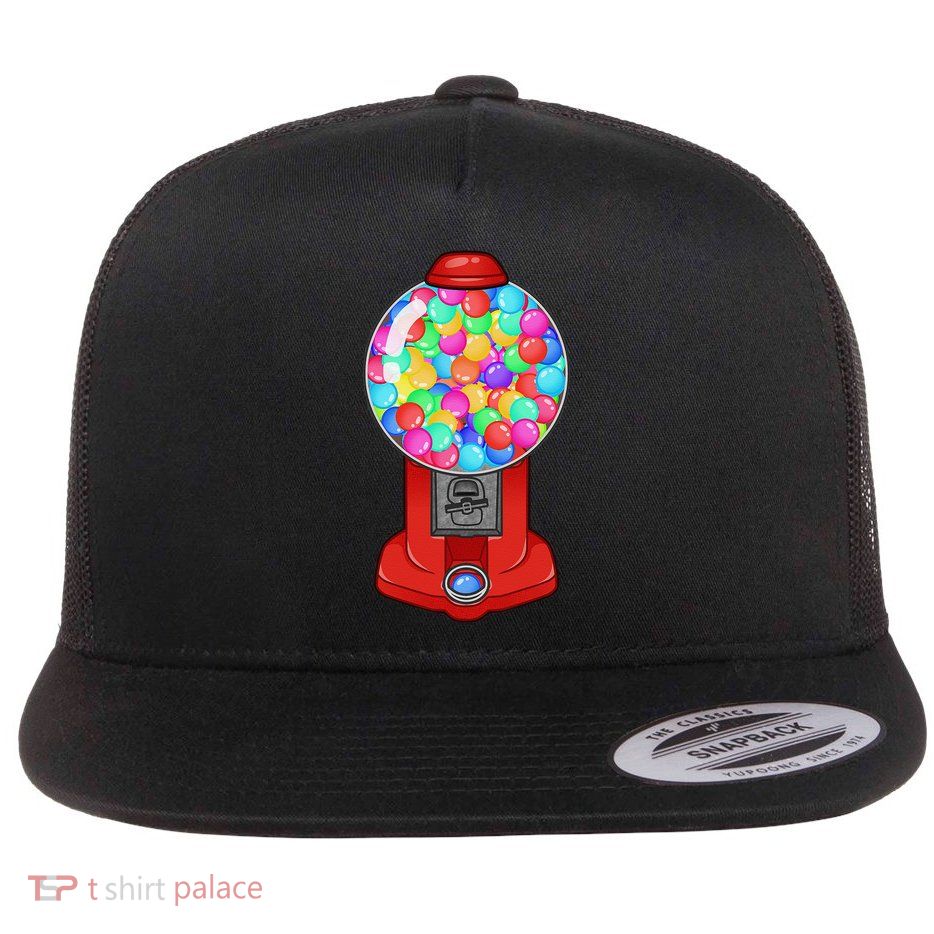 Funny Gumball Machine Halloween Gum Dispenser Easy Costume Flatbill Hat