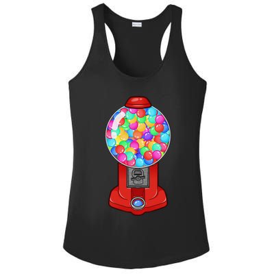 Funny Gumball Machine Halloween Gum Dispenser Easy Costume Ladies PosiCharge Competitor Racerback Tank