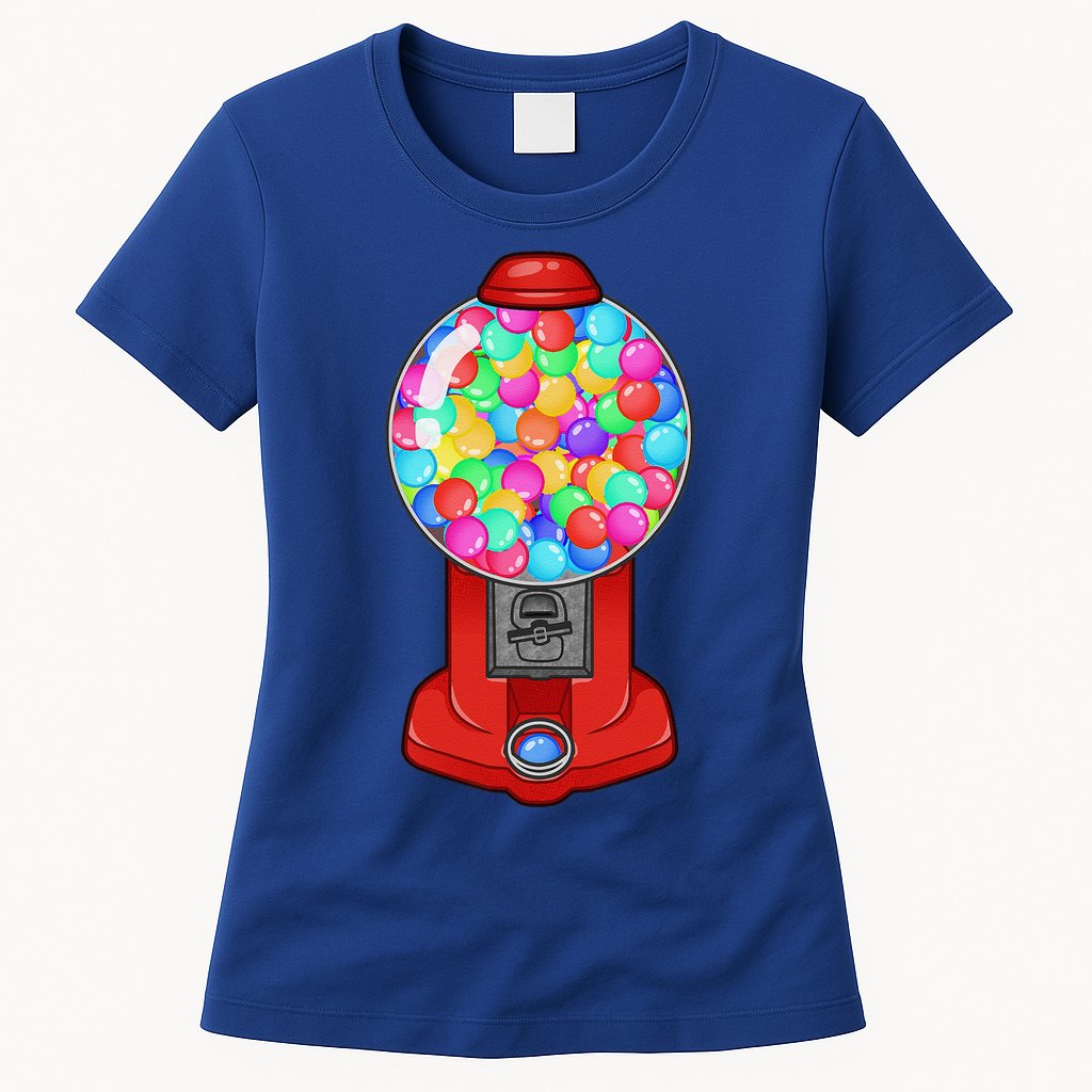 Funny Gumball Machine Halloween Gum Dispenser Easy Costume Womens T-Shirt
