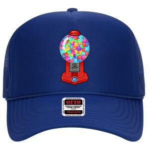 Funny Gumball Machine Halloween Gum Dispenser Easy Costume High Crown Mesh Back Trucker Hat