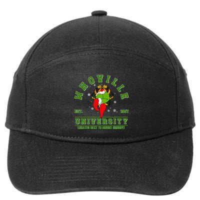 Funny Green Mean Guy Merry Christmas Xmas Vibes Green Hand 7-Panel Snapback Hat