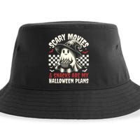 Funnycute Ghost Movies & Snacks Lovers Halloween Costume Spooky Sustainable Bucket Hat