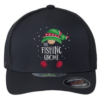 Fishing Gnome Matching Christmas Pjs Family Pajamas Fishing Gift Flexfit Unipanel Trucker Cap