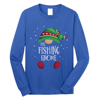 Fishing Gnome Matching Christmas Pjs Family Pajamas Fishing Gift Long Sleeve Shirt