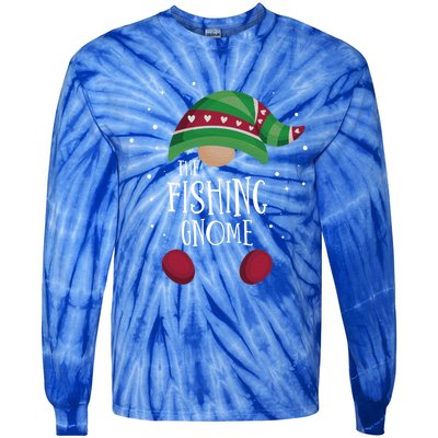 Fishing Gnome Matching Christmas Pjs Family Pajamas Fishing Gift Tie-Dye Long Sleeve Shirt