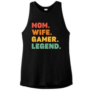 Funny Gamer Mom Wife Gamer Legend Gaming Women Video Game Ladies PosiCharge Tri-Blend Wicking Tank