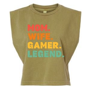 Funny Gamer Mom Wife Gamer Legend Gaming Women Video Game Garment-Dyed Women's Muscle Tee