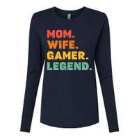 Funny Gamer Mom Wife Gamer Legend Gaming Women Video Game Womens Cotton Relaxed Long Sleeve T-Shirt