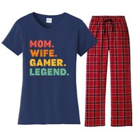 Funny Gamer Mom Wife Gamer Legend Gaming Women Video Game Women's Flannel Pajama Set