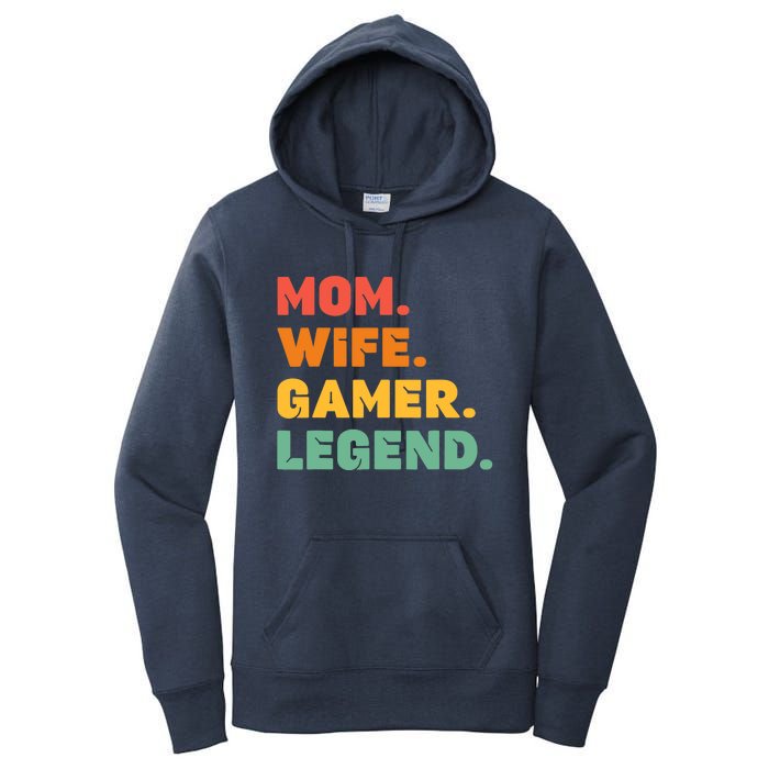 Funny Gamer Mom Wife Gamer Legend Gaming Women Video Game Women's Pullover Hoodie