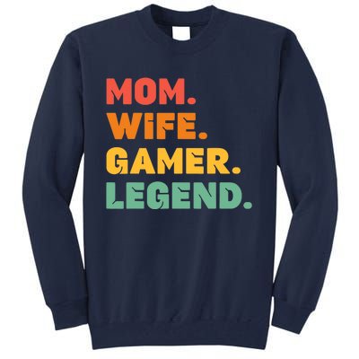 Funny Gamer Mom Wife Gamer Legend Gaming Women Video Game Tall Sweatshirt