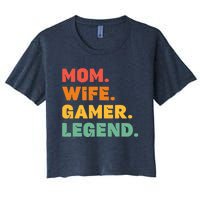 Funny Gamer Mom Wife Gamer Legend Gaming Women Video Game Women's Crop Top Tee