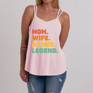 Funny Gamer Mom Wife Gamer Legend Gaming Women Video Game Women's Strappy Tank