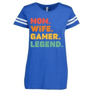 Funny Gamer Mom Wife Gamer Legend Gaming Women Video Game Enza Ladies Jersey Football T-Shirt