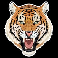 Funny Growling Mouth Open Bengal Tiger Impact Tech Backpack