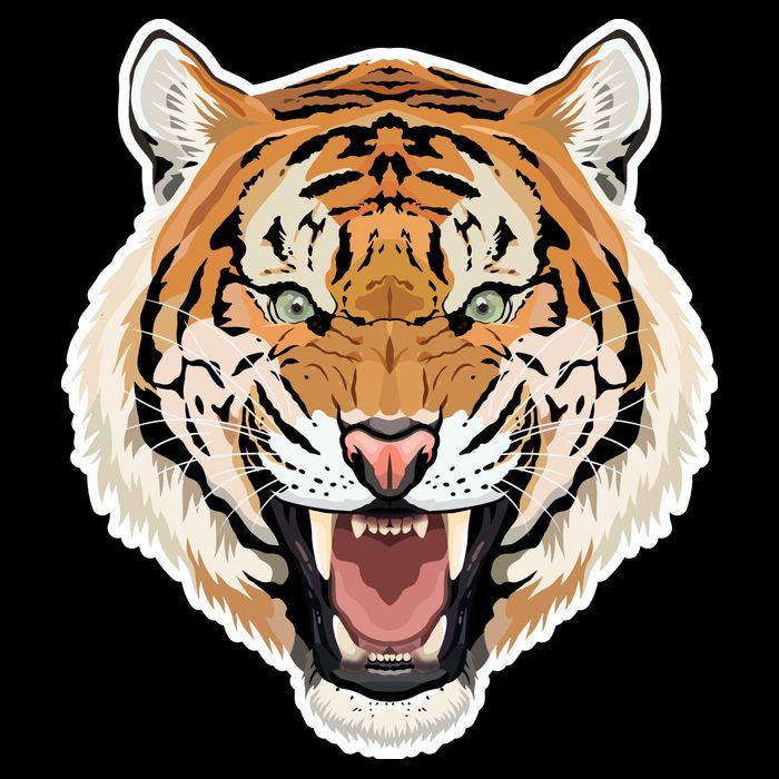 Funny Growling Mouth Open Bengal Tiger Impact Tech Backpack
