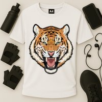 Funny Growling Mouth Open Bengal Tiger Cooling Performance Crew T-Shirt
